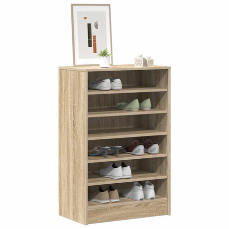 Vidaxl Schuhschrank 60x35x92 cm Propertiertes Holz Sonoma Eiche gefärbt