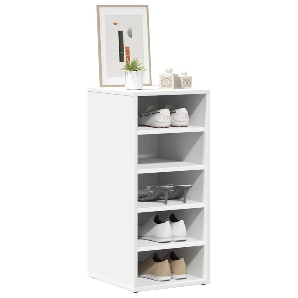 Vidaxl -Schuhschränke 2 PCs 31,5 x 35 x 70 cm verarbeitetes Holz weiß