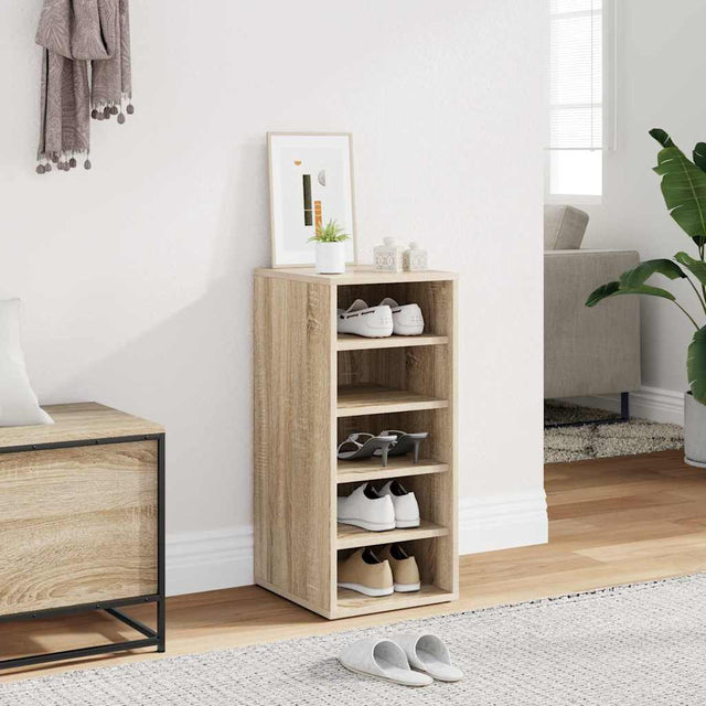 VIDAXL -Schuhschrank 31,5 x 35 x 70 cm propertiertes Holz Sonoma Eiche gefärbt