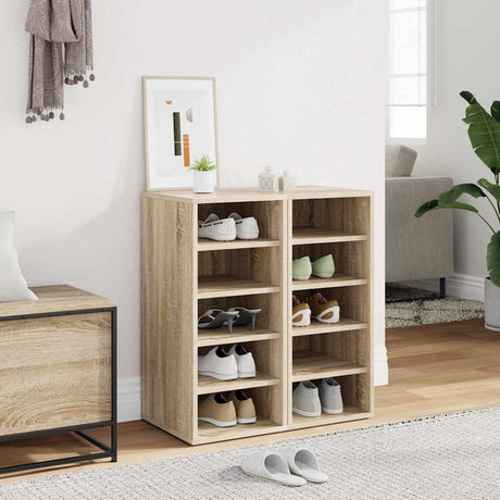 Vidaxl Schuhschränke 2 Stcs 31.5x35x70 cm Holz Sonoma Eiche Farbe