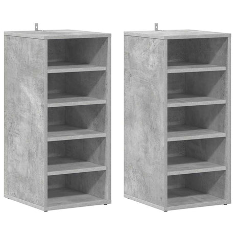 VIDAXL -Schuhschränke 2 PCs 31,5 x 35 x 70 cm verarbeiteter Holzbetonpreis