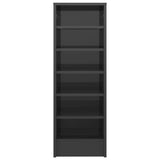 Vidaxl Schuhschrank 31,5 x 35 x 90 cm verarbeitetes Holz Hochglanzgrau