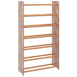 VIDAXL -Schuhregal 65x24x117 cm verarbeitetes Holzbraun