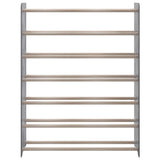 VIDAXL -Schuhregal 90x24x117 cm verarbeitetes Holzgrau