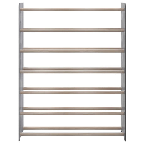 VIDAXL -Schuhregal 90x24x117 cm verarbeitetes Holzgrau