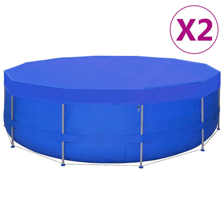 Vidaxl Swimmingpool Deckungen 2 STs rund 90 g m² 540 cm pe