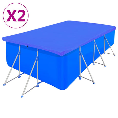 Vidaxx Schwimmbadabdeckungen 2 Stück rechteckig 90 g m² 400x207 cm pe