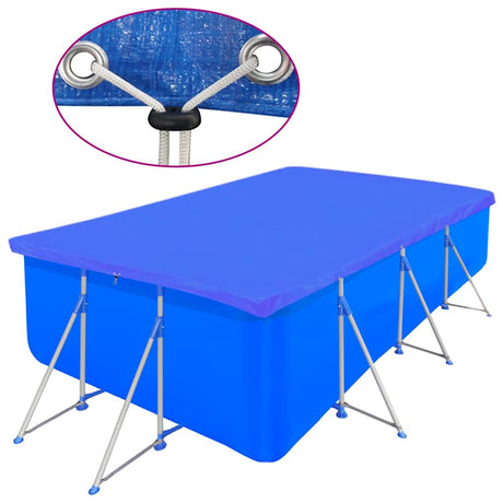 Vidaxx Schwimmbadabdeckungen 2 Stück rechteckig 90 g m² 400x207 cm pe