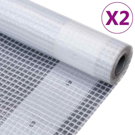 Vidaxl Planen 2 Stk. Dreher 260 g m² 2x4 m weiß
