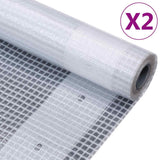 VIDAXL DESTEILS 2 ST LENO 260 G M² 4x10 m Weiß