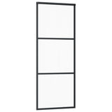 Vidaxl -Schiebetür mit Teig 76x205 cm Aluminium und ESG -Glas