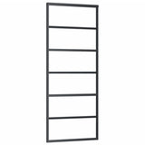 Vidaxl -Schiebetür mit Teig 76x205 cm Aluminium und ESG -Glas