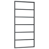 Vidaxl -Schiebetür mit Teig 90x205 cm Aluminium und ESG -Glas