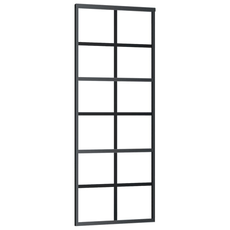 Vidaxl -Schiebetür mit Teig 76x205 cm Aluminium und ESG -Glas