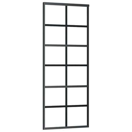 Vidaxx Schiebetür mit Beschlag 76x205 cm Aluminium und ESG-Glas