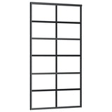Vidaxl -Schiebetür mit Teig 102x205 cm Aluminium und ESG -Glas