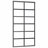 Vidaxl -Schiebetür mit Teig 102x205 cm Aluminium und ESG -Glas
