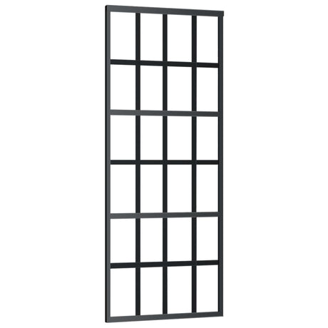 Vidaxl -Schiebetür mit Teig 76x205 cm Aluminium und ESG -Glas