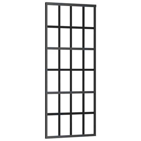 Vidaxl -Schiebetür mit Teig 76x205 cm Aluminium und ESG -Glas