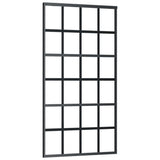 Vidaxl -Schiebetür mit Teig 102x205 cm Aluminium und ESG -Glas