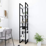 Vidaxl boekenkast met 5 schappen 40x30x175 cm bewerkt hout wit