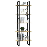 Vidaxl boekenkast met 5 schappen 60x30x175 cm massief grenenhout