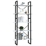 Vidaxl boekenkast met 5 schappen 80x30x175 cm bewerkt hout wit