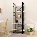 Vidaxl boekenkast met 5 schappen 80x30x175 cm bewerkt hout wit