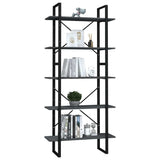 Vidaxl boekenkast met 5 schappen 80x30x175 cm grenenhout grijs
