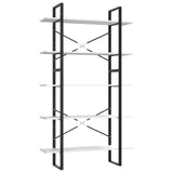 Vidaxl boekenkast met 5 schappen 100x30x175 cm bewerkt hout wit