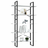 Vidaxl boekenkast met 5 schappen 100x30x175 cm bewerkt hout wit