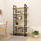 Vidaxl boekenkast met 5 schappen 100x30x175 cm massief grenenhout