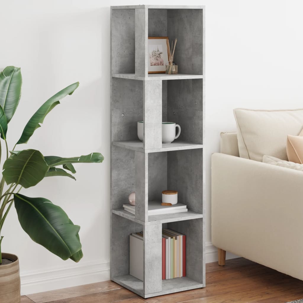Vidaxl hoekkast 33x33x132 cm bewerkt hout betongrijs