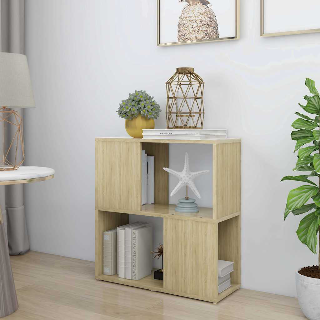 Vidaxl boekenkast 60x24x63 cm bewerkt hout sonoma eikenkleurig