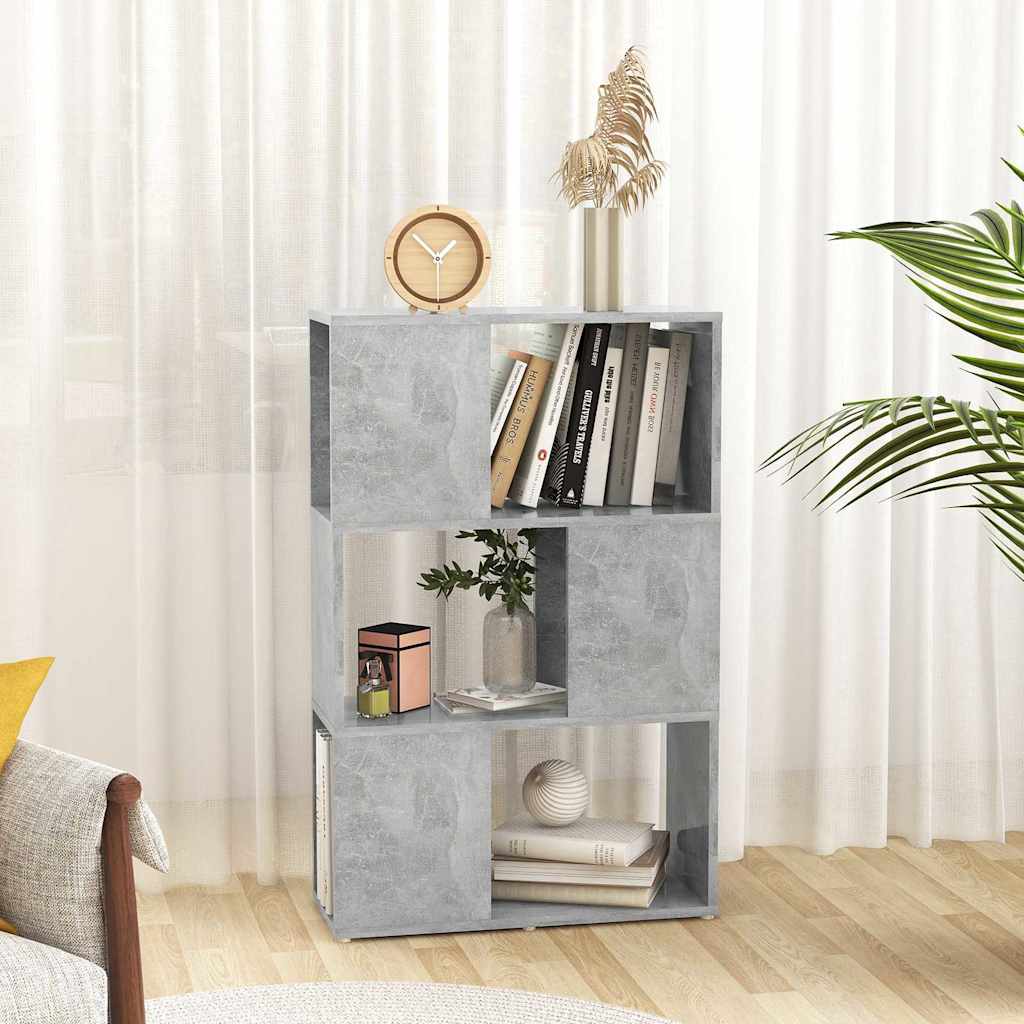 Vidaxl boekenkast kamerscherm 60x24x94 cm bewerkt hout betongrijs