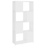 Vidaxl boekenkast kamerscherm 60x24x124,5 cm bewerkt hout wit