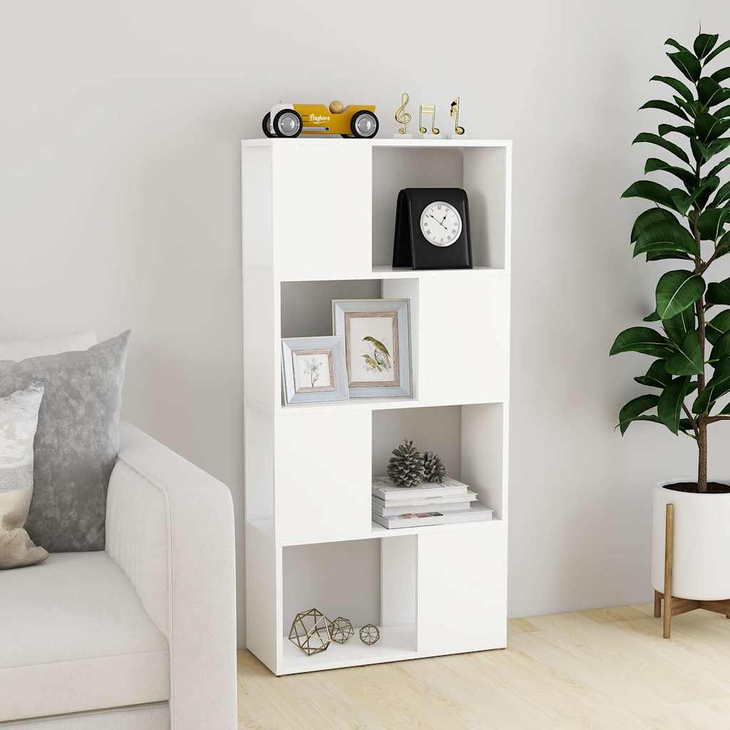 Vidaxl boekenkast kamerscherm 60x24x124,5 cm bewerkt hout wit