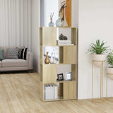 Vidaxl boekenkast kamerscherm 60x24x124,5 cm bewerkt hout sonoma eiken