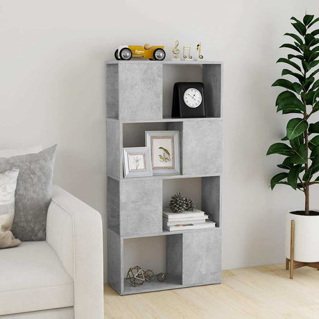 Vidaxl boekenkast kamerscherm 60x24x124,5 cm betongrijs