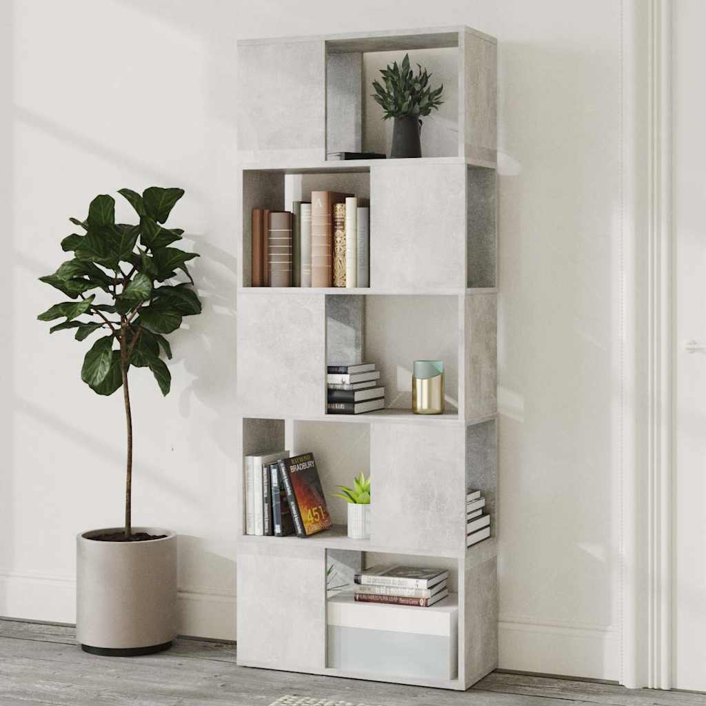Vidaxl boekenkast kamerscherm 60x24x155 cm betongrijs