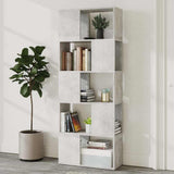 Vidaxl boekenkast kamerscherm 60x24x155 cm betongrijs