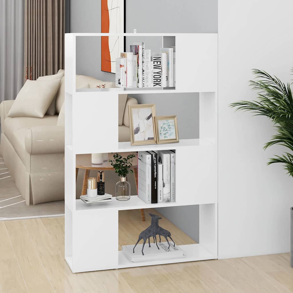 Vidaxl boekenkast kamerscherm 80x24x124,5 cm bewerkt hout wit