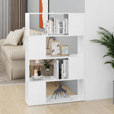 Vidaxl boekenkast kamerscherm 80x24x124,5 cm bewerkt hout wit