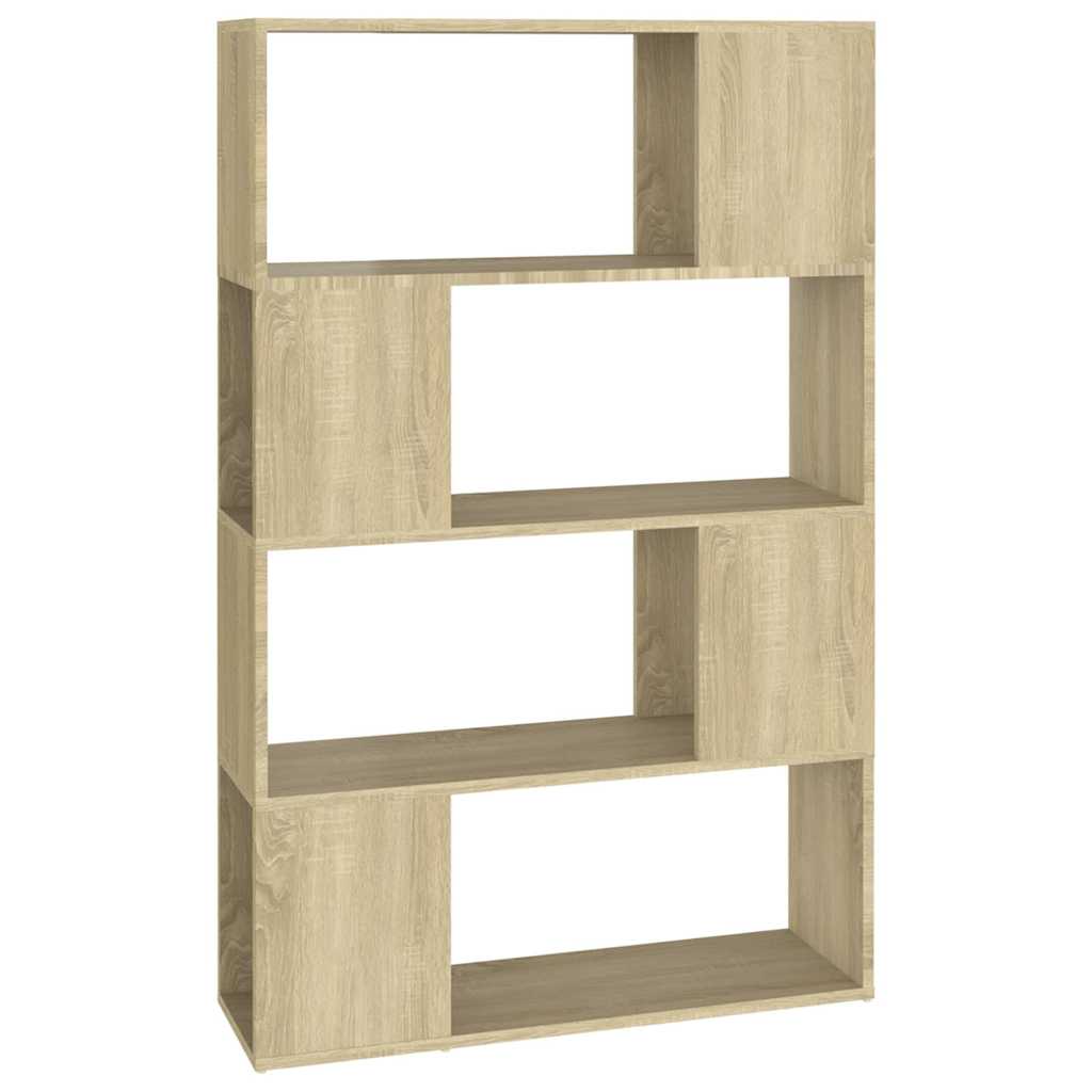 Vidaxl boekenkast kamerscherm 80x24x124,5 cm bewerkt hout sonoma eiken