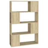 Vidaxl boekenkast kamerscherm 80x24x124,5 cm bewerkt hout sonoma eiken