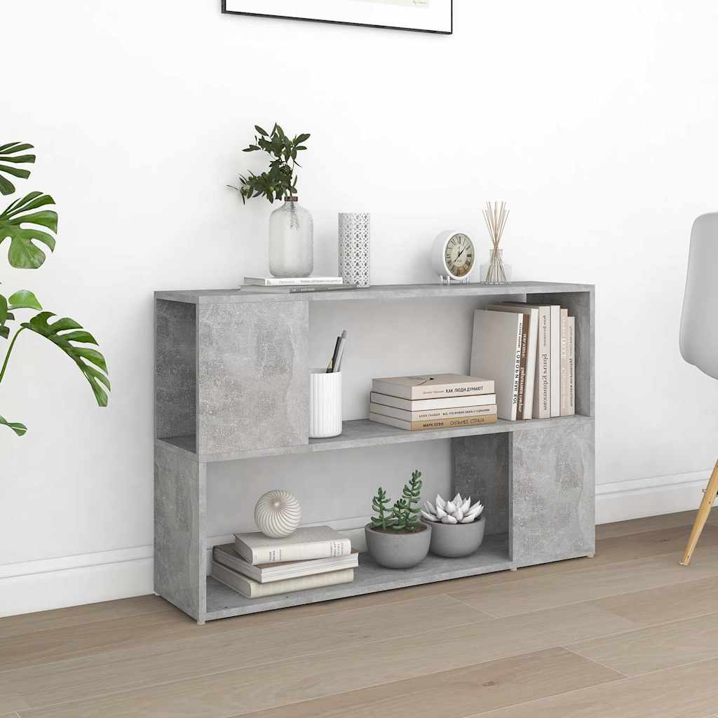 Vidaxl boekenkast 100x24x63 cm bewerkt hout betongrijs