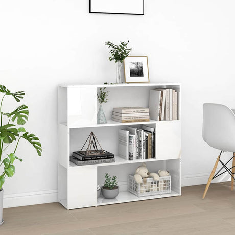 Vidaxl boekenkast kamerscherm 100x24x94 cm hoogglans wit