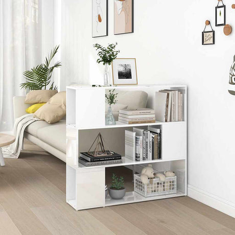 Vidaxl boekenkast kamerscherm 100x24x94 cm hoogglans wit