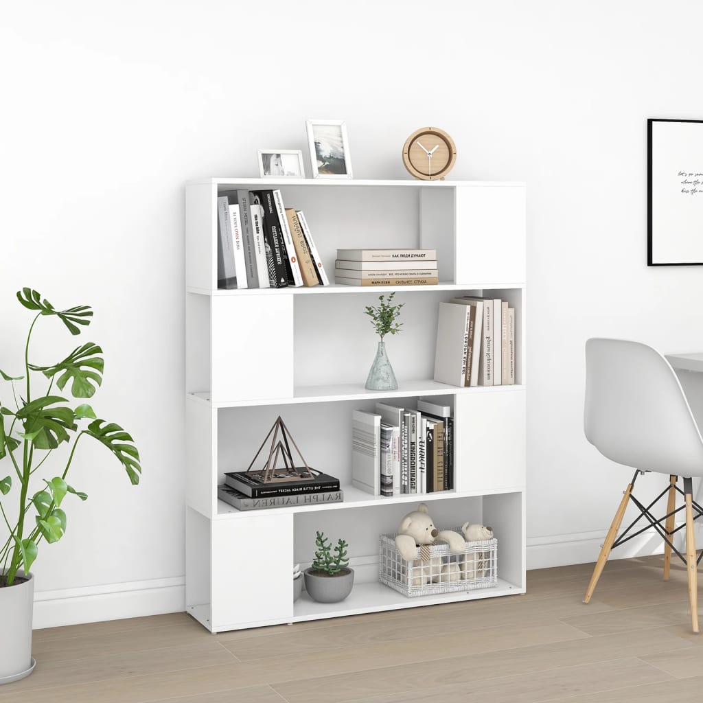 Vidaxl boekenkast kamerscherm 100x24x124 cm wit