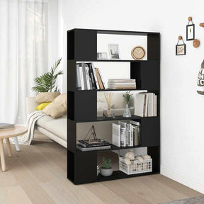 Vidaxl boekenkast kamerscherm 100x24x155 cm bewerkt hout zwart